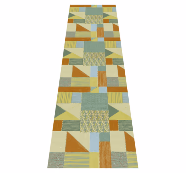 Tapis vinyles géométriques design triangles colorés - TenStickers
