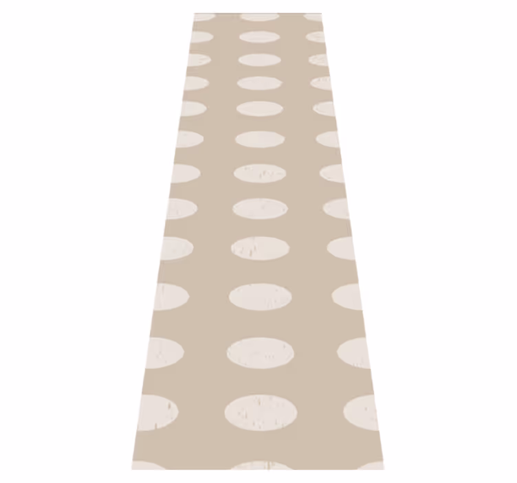 Tapis vinyles géométriques motif cercles blancs - TenStickers