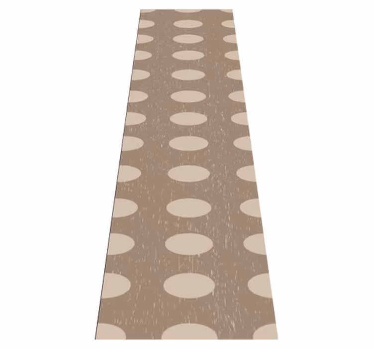 Tapis vinyles géométriques motif cercles bruns - TenStickers