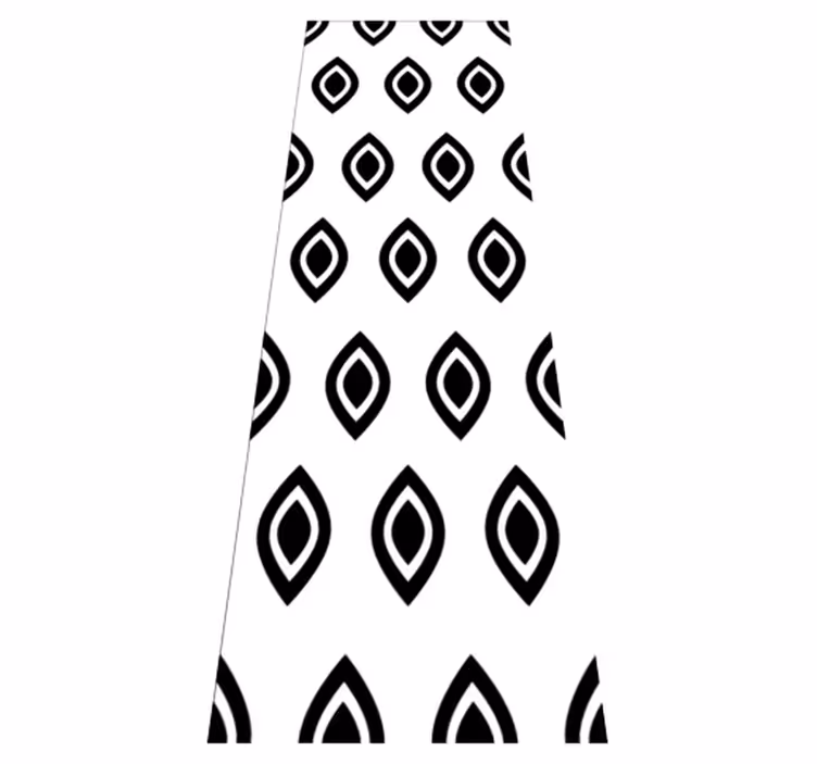 Tapis vinyles géométriques motifs noir et blanc - TenStickers