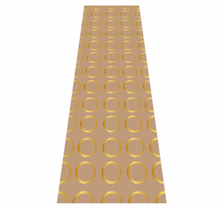 Tapis vinyles géométriques cercles dorés - TenStickers