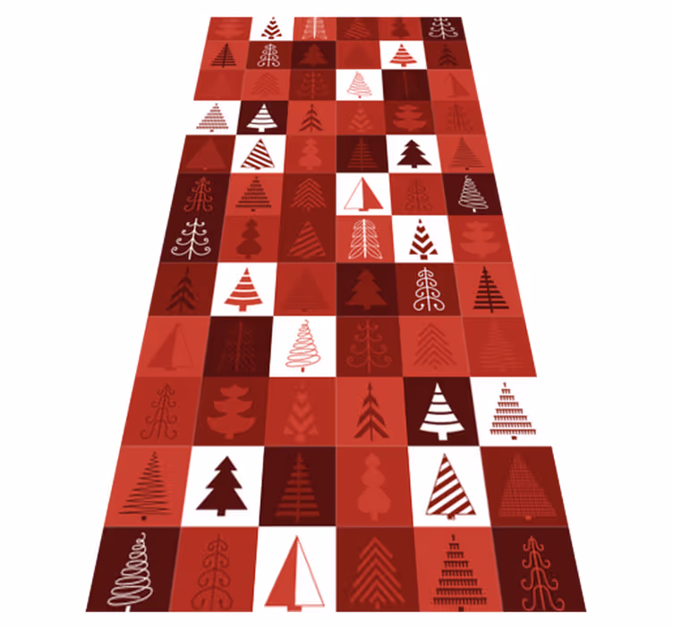 Tapis vinyle noël patchwork de noël - TenStickers