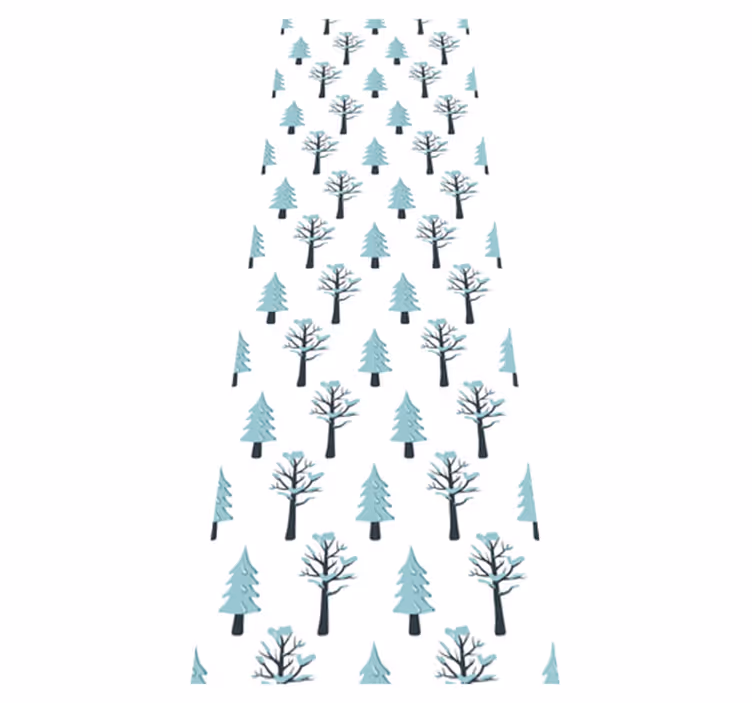 Tapis vinyle noël motif arbre dans la neige - TenStickers