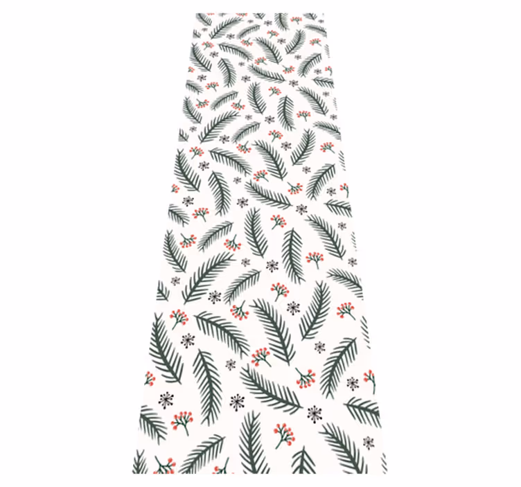 Tapis vinyle noël motif branches de pin - TenStickers