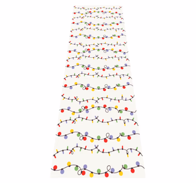 Tapis vinyle noël lumières de noël colorées - TenStickers