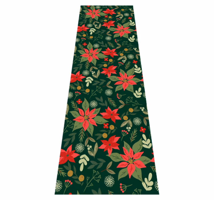 Tapis vinyle noël feuilles décorations de noël - TenStickers