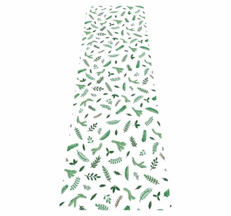 Tapis vinyle noël motif feuilles décorations de noël - TenStickers