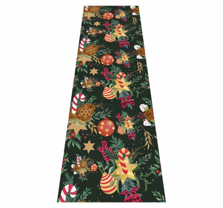 Tapis vinyle noël décorations de branches noël - TenStickers