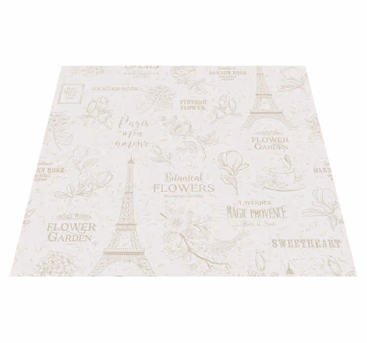 Tapis vinyle chambre style paris - TenStickers