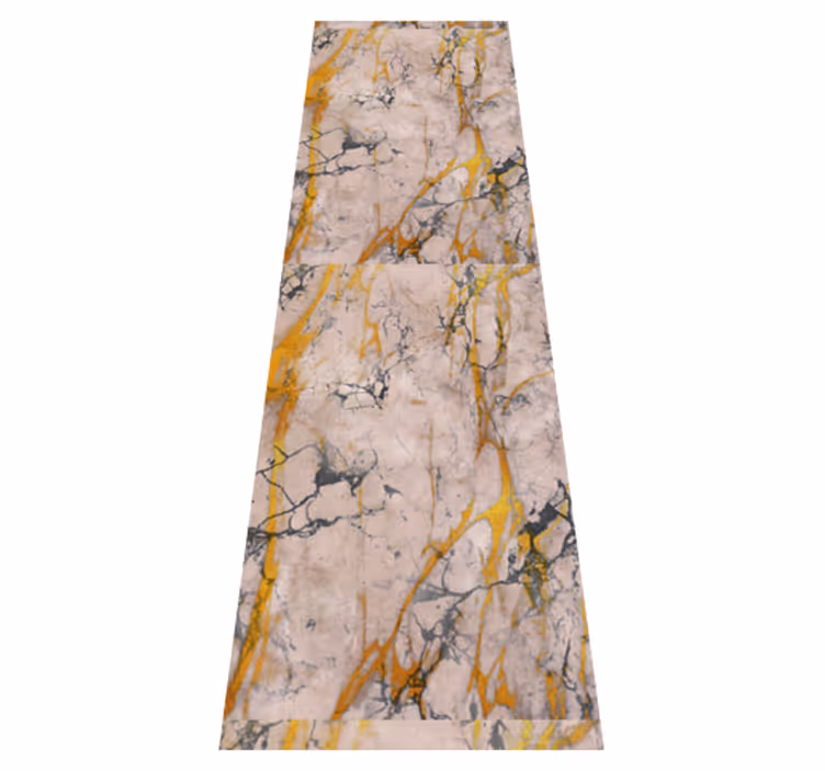 Tapis vinyle chambre marbre doré chaud - TenStickers