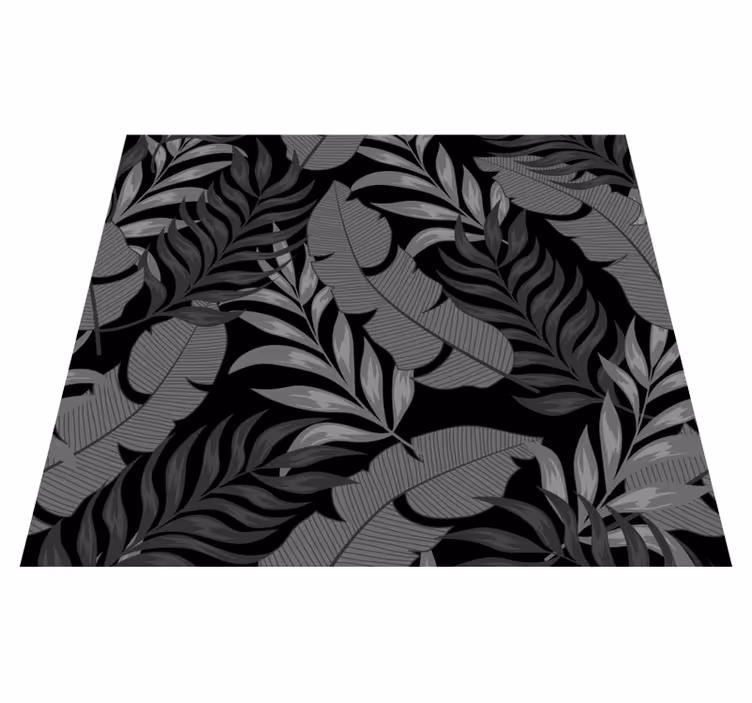 Tapis vinyle chambre feuillage de jungle sombre - TenStickers