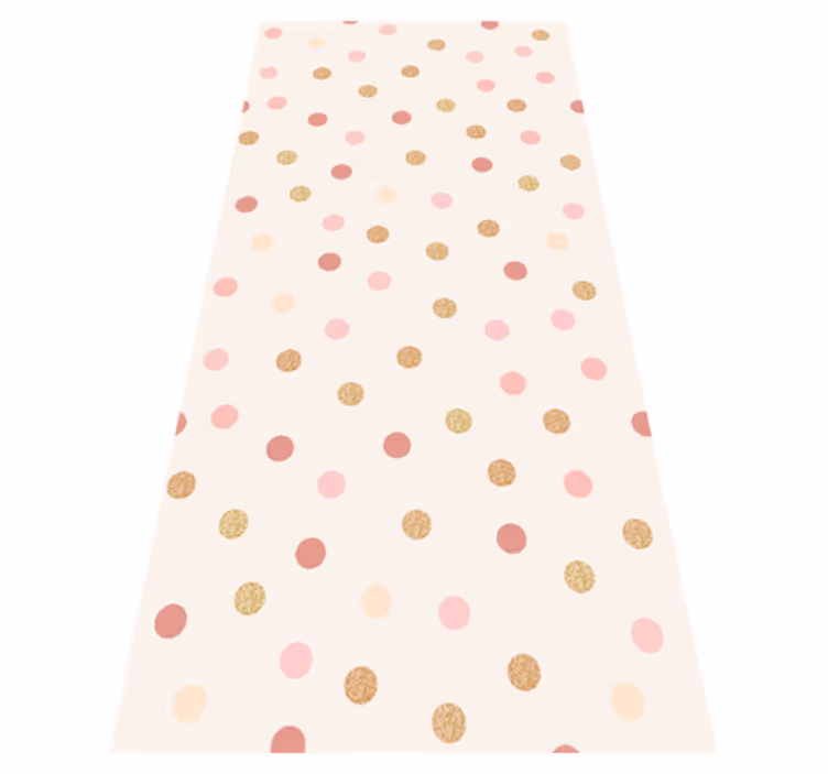 Tapis vinyle chambre motif points irréguliers rose clair - TenStickers