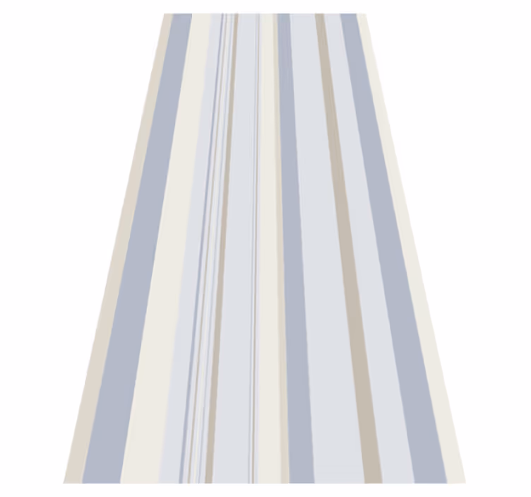 Tapis vinyle chambre rayures bleu et beige années 80 - TenStickers