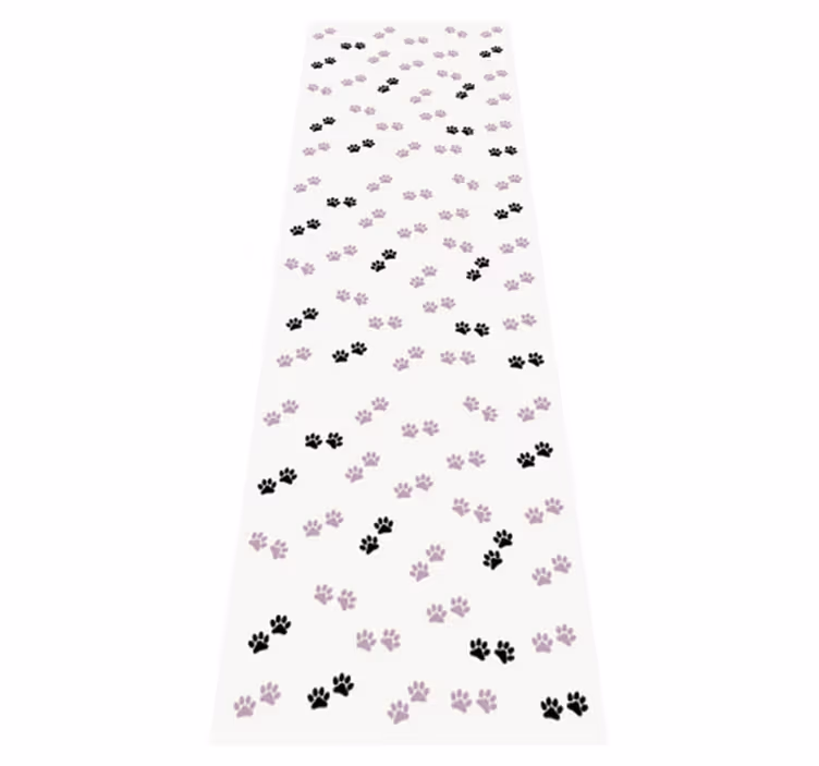 Tapis vinyle chambre empreintes de pattes de chat - TenStickers