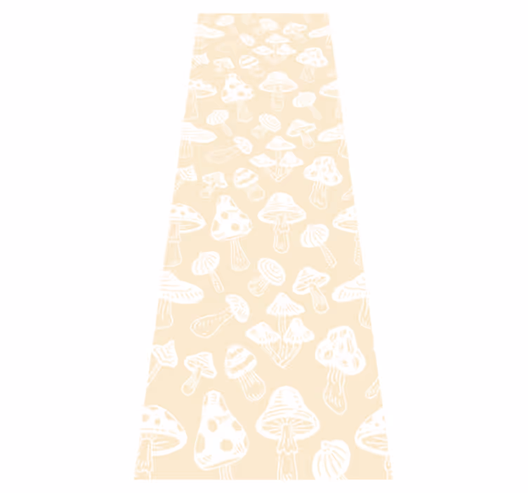 Tapis vinyle chambre motifs champignons beiges - TenStickers