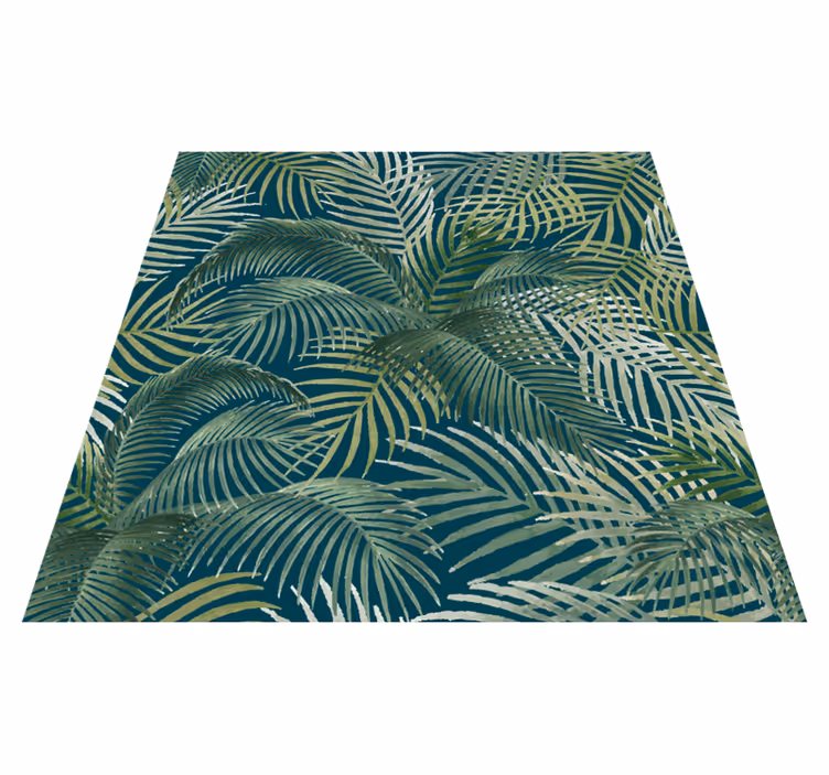 Tapis vinyle nature motif feuilles tropicales - TenStickers