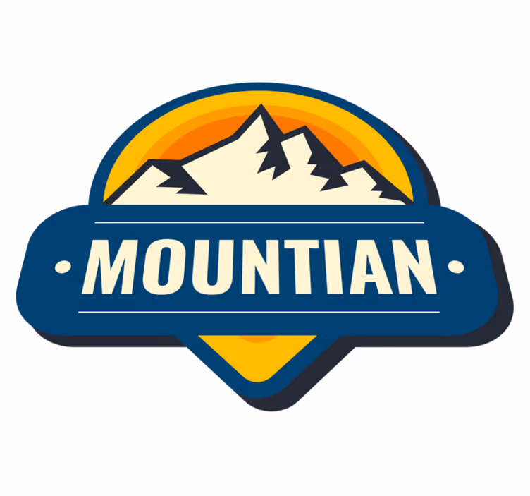 Tapis vinyle nature logo explorateurs de montagnes - TenStickers