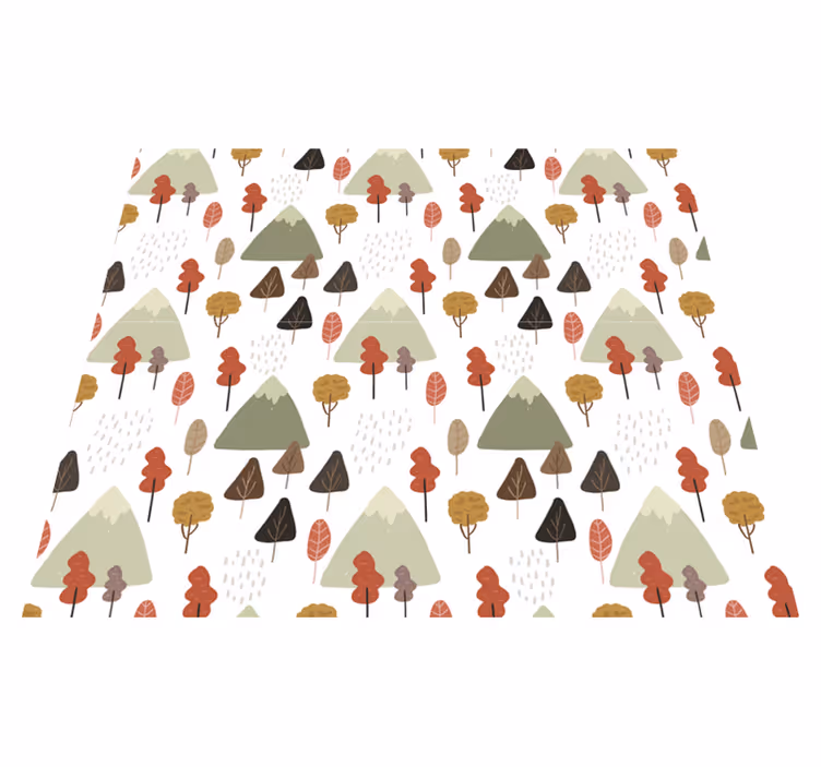 Tapis vinyle nature motifs d'arbres fantaisistes - TenStickers