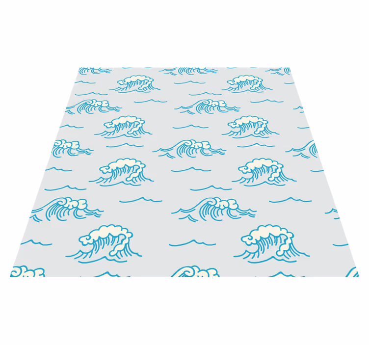 Tapis vinyle nature design à motif vagues - TenStickers