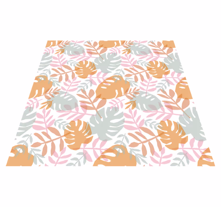 Tapis vinyle nature motif feuilles verdoyantes - TenStickers