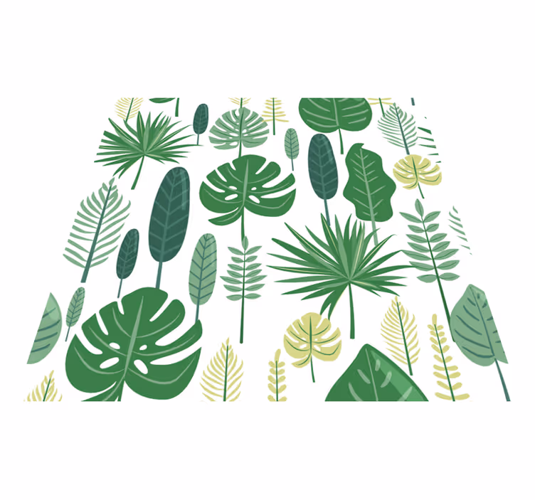Tapis vinyle fleurs et plantes monstera vert élégant - TenStickers