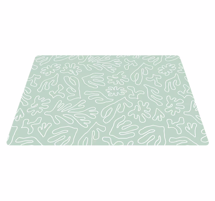 Tapis vinyle fleurs et plantes algues vertes - TenStickers