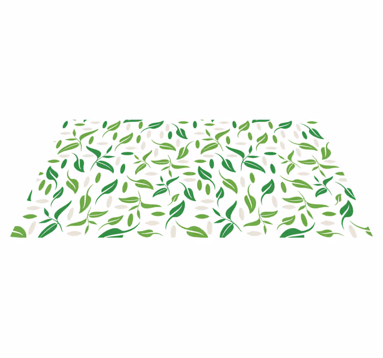Tapis vinyle fleurs et plantes motif petites feuilles - TenStickers