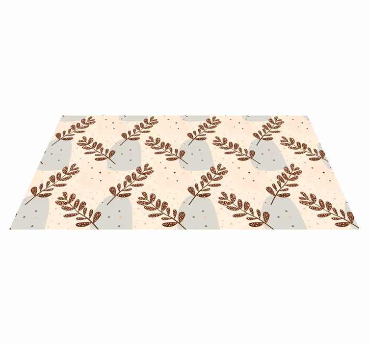 Tapis vinyle fleurs et plantes esthétiques pastel - TenStickers