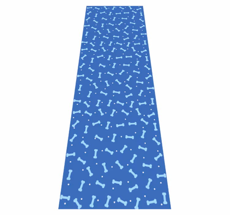 Tapis vinyle chambre fond bleu ossements sans couture - TenStickers