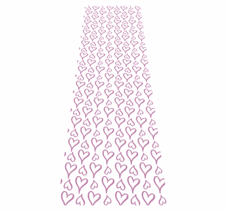 Tapis vinyle chambre icônes de cœur roses illustrées - TenStickers