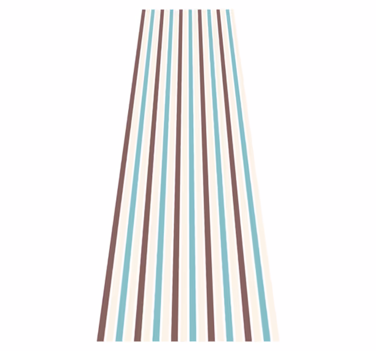 Tapis vinyle chambre motif rétro bleu et blanc - TenStickers