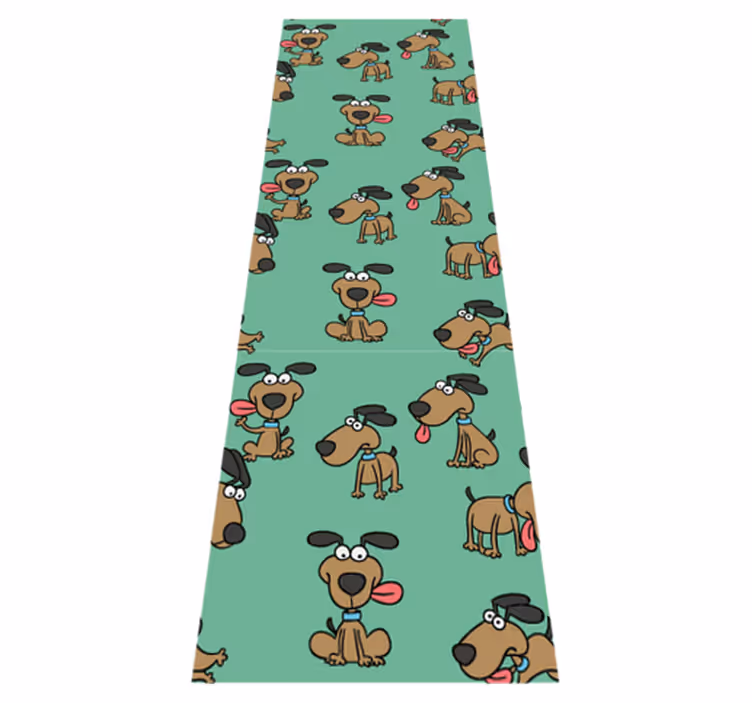 Tapis vinyle chambre style cartoon de chien drôle - TenStickers