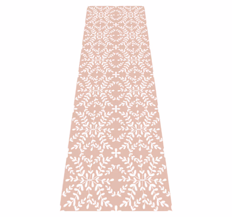 Tapis vinyle chambre motif vintage feuilles ornementales - TenStickers