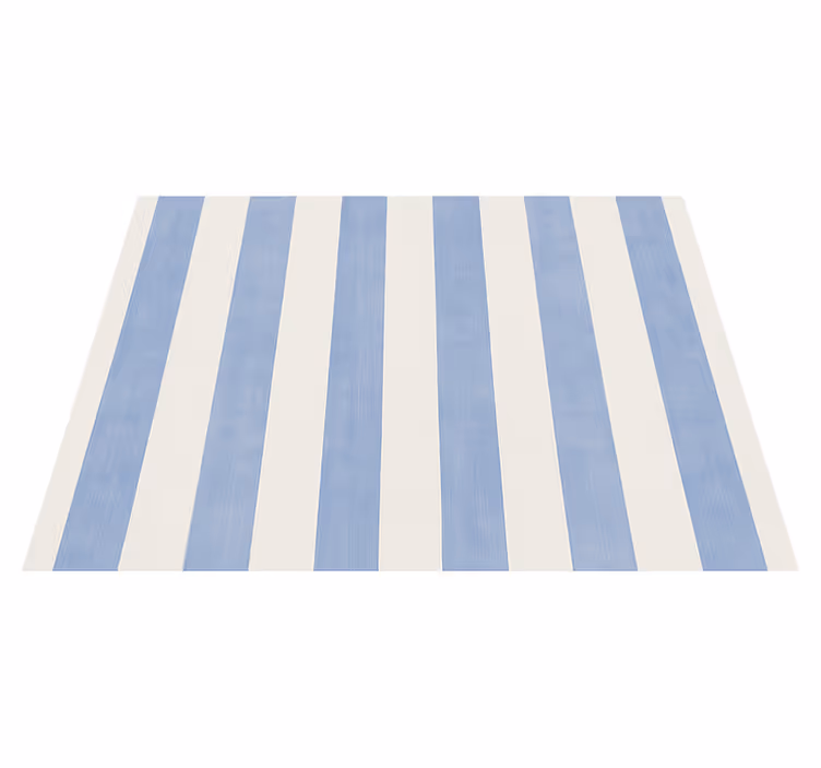 Tapis vinyle chambre rayures bleues et blanches - TenStickers