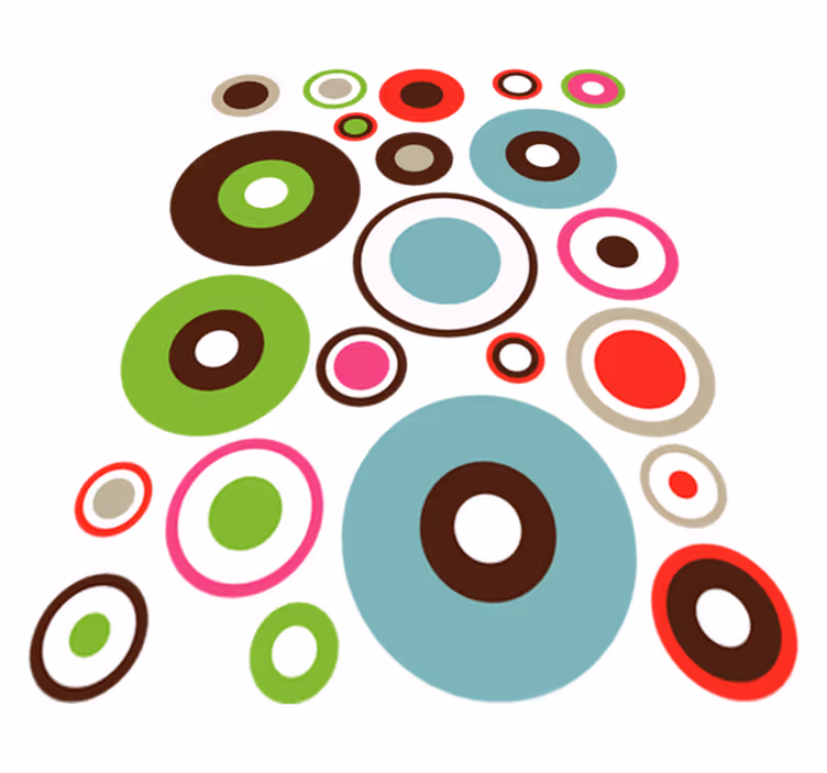 Tapis vinyles géométriques cercles simples - TenStickers