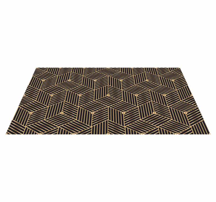 Tapis vinyles géométriques motif déco doré - TenStickers