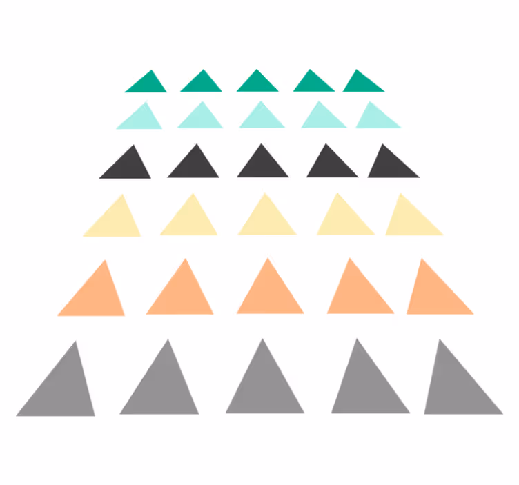 Tapis vinyles géométriques pack de 30 petits triangles bébé - TenStickers