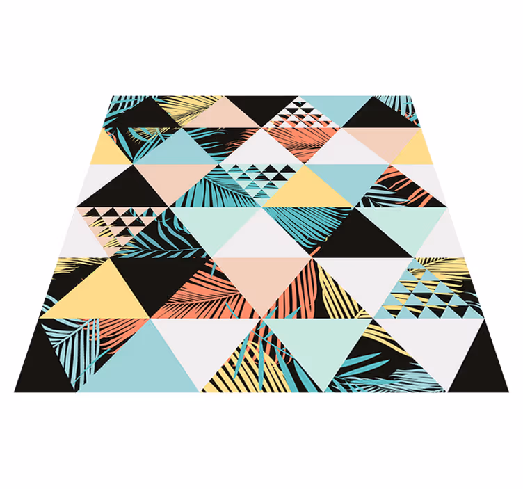 Tapis vinyles géométriques triangles jungle - TenStickers