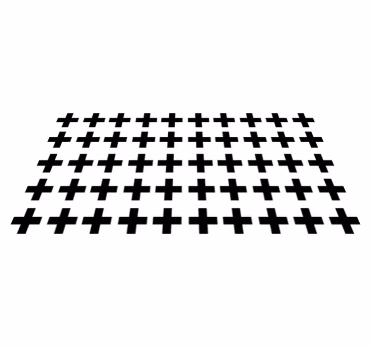 Tapis vinyles géométriques croix noires et blanches - TenStickers