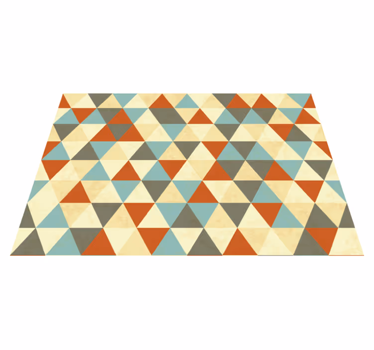 Tapis vinyles géométriques motif triangles colorés - TenStickers