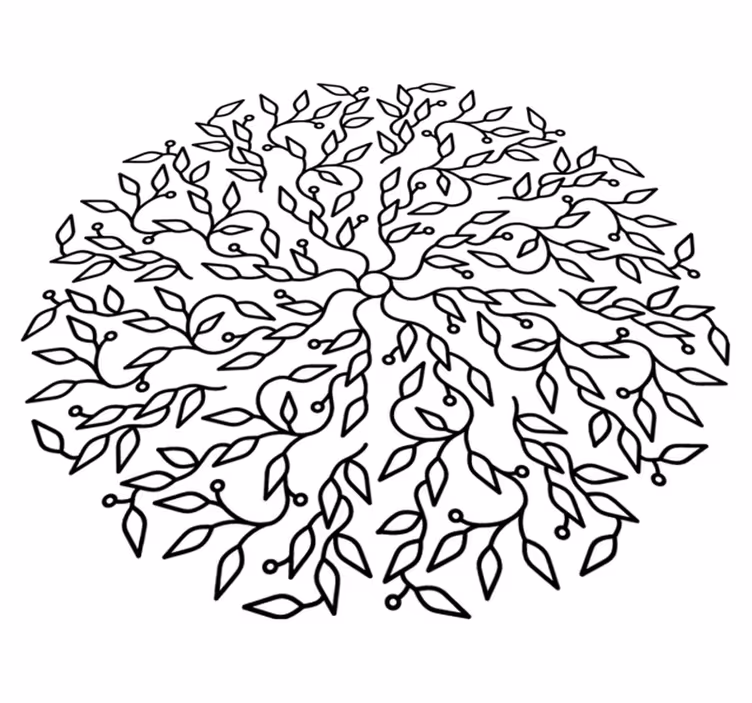 Tapis vinyles géométriques arbre de vie abstrait - TenStickers