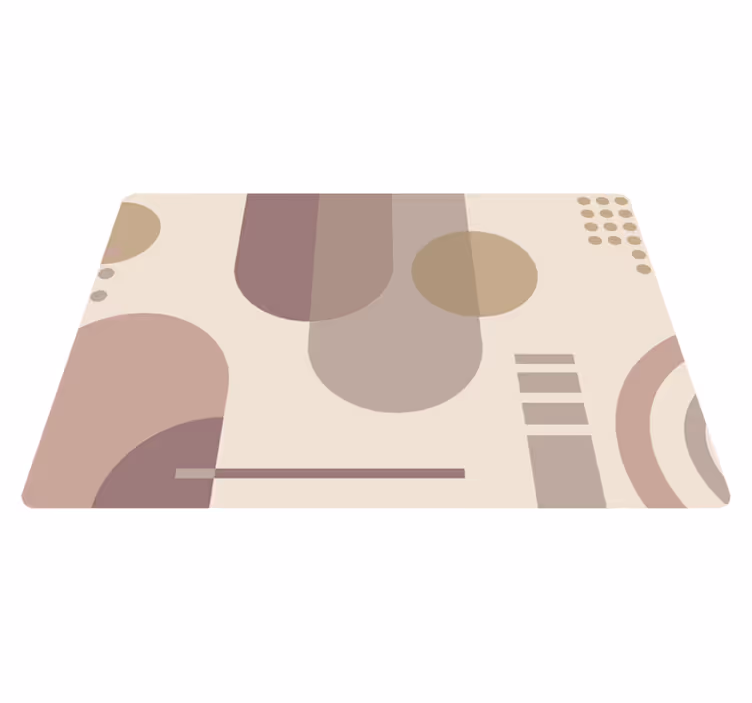 Tapis vinyles géométriques art moderne marron - TenStickers