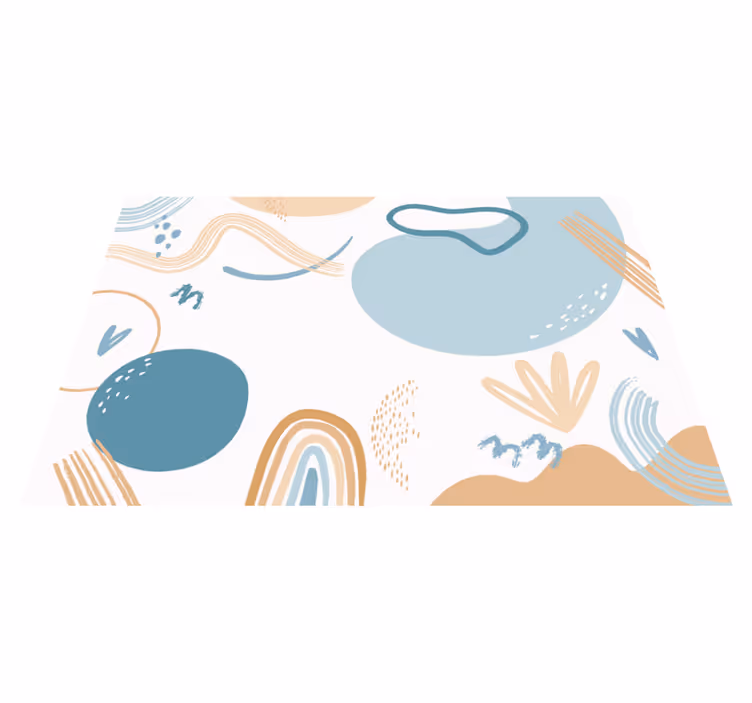 Tapis vinyles géométriques formes colorées - TenStickers