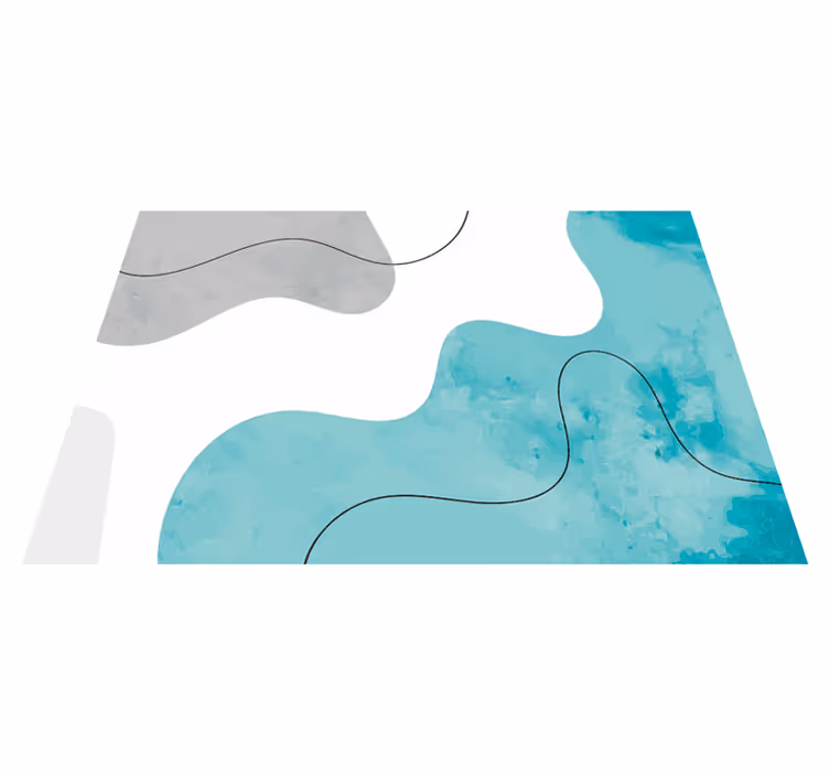 Tapis vinyles géométriques formes aquarelle - TenStickers
