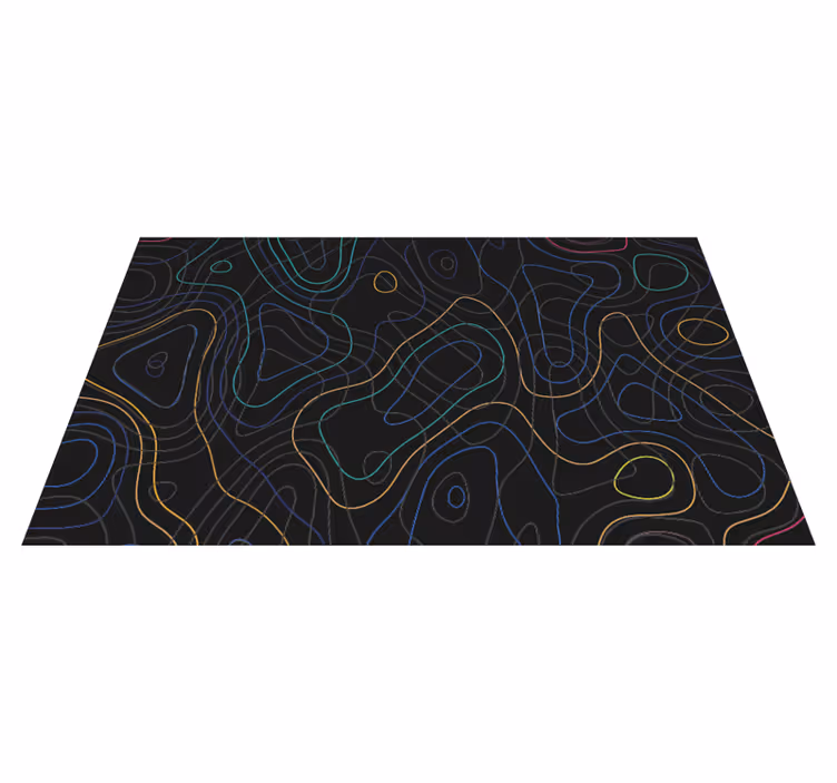 Tapis vinyles géométriques formes multicolores - TenStickers