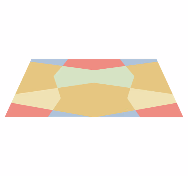 Tapis vinyles géométriques blocs de couleur pastel - TenStickers