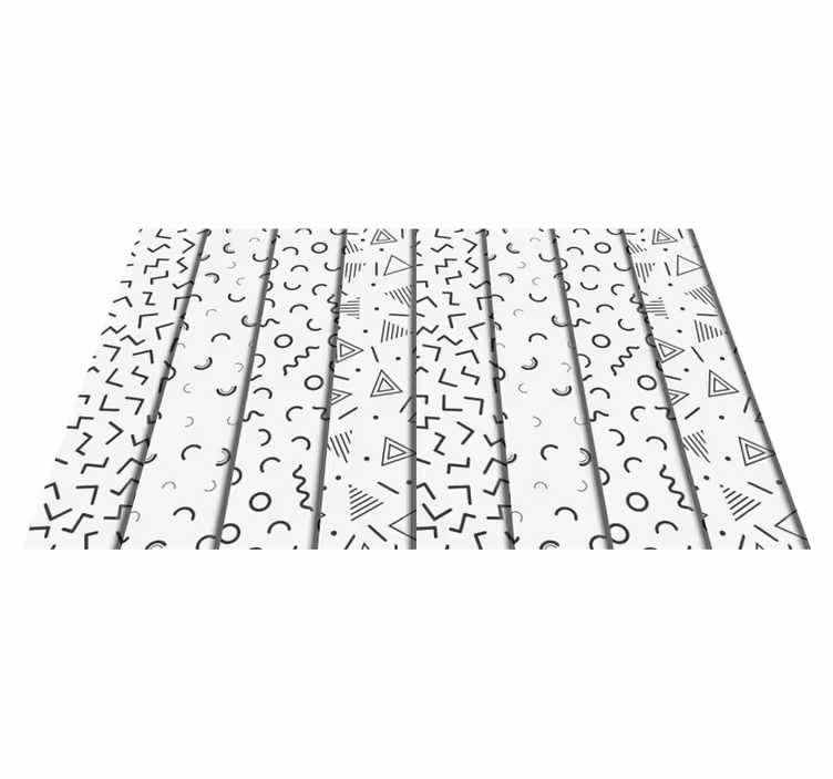 Tapis vinyles géométriques formes géométriques rétro - TenStickers