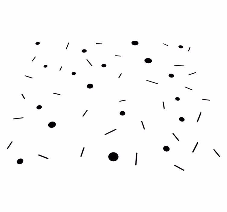 Tapis vinyles géométriques confettis cercles et lignes - TenStickers