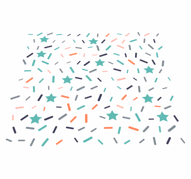 Tapis vinyles géométriques Étoiles et confettis - TenStickers