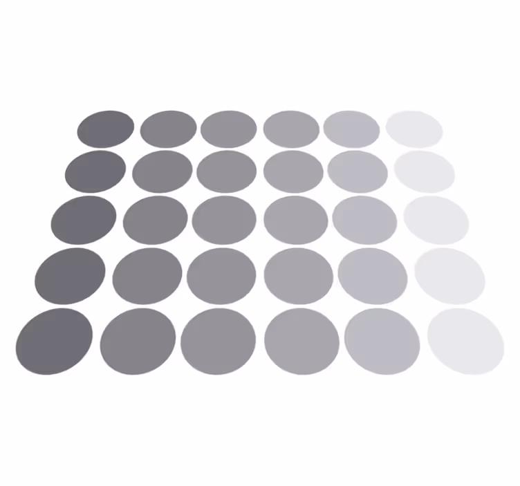 Tapis vinyles géométriques cercles gris - TenStickers